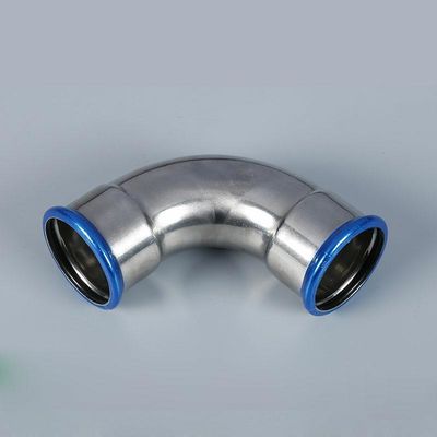 304のステンレス鋼の90度の肘、1.6MPa DN15 SSは付属品を押す